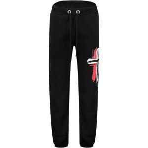 Geo Norway Matuvu Men – Pantalon Jogging Hommes Mode – Pantalons Training Sport Entrainement Confortable Elastique Taille – Survêtement Homme Casual Poches Coton Polyester(Noir)