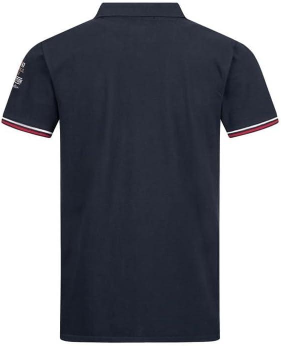 image:imageGeographical Norway Kidney Men Polo Homme Imprim Classique Coton Manches Courtes Dcontract Col Bouton Casual Shirt Tops Regular Fit Style ClassicMarine